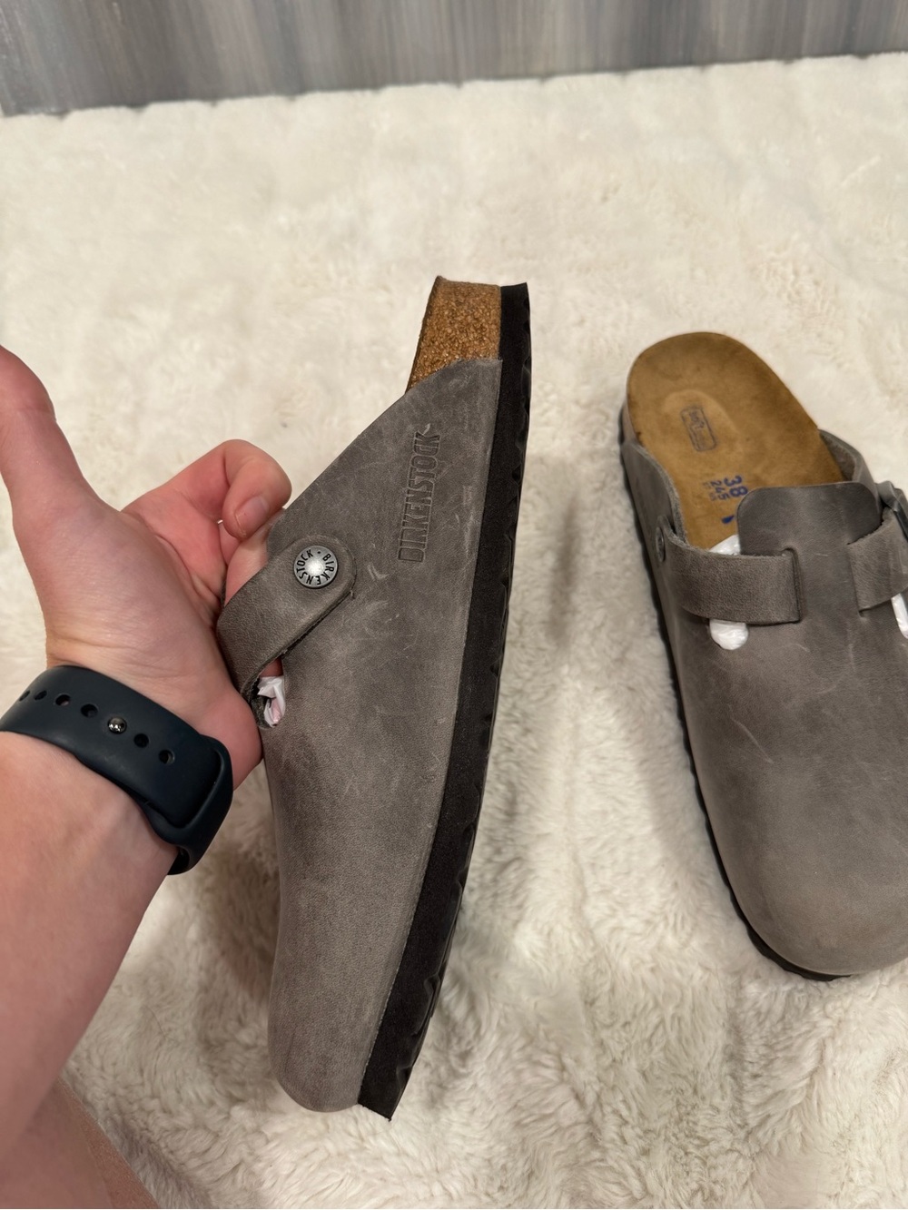 Birkenstock Boston Oiled Leather Clog iron - Picture 8 of 10